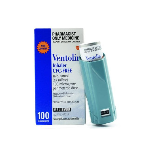 GSK Ventolin CFC-Free Inhaler 100mcg X 200 Dose (Salbutamol Sulfate 100mcg)