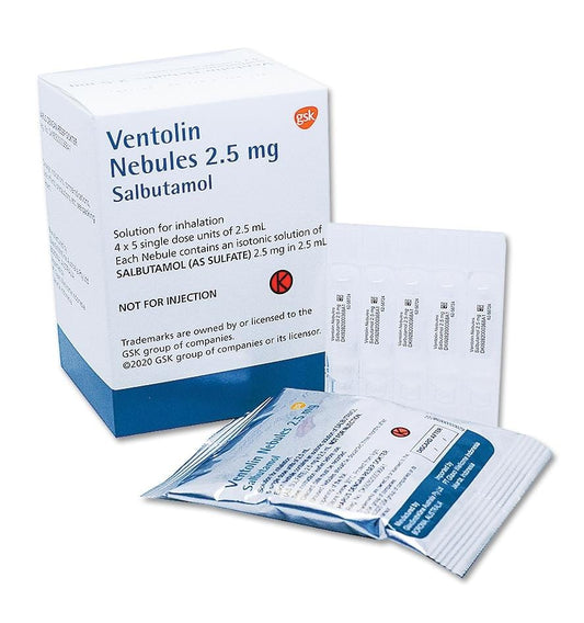 GSK Bronchodilators Ventolin Nebulizer Solution 5mg/2.5ml