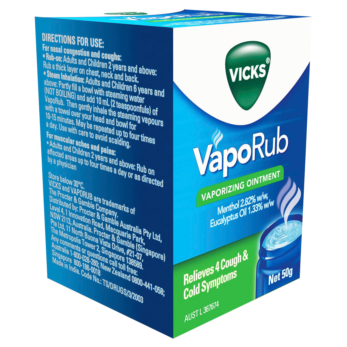 Vicks Vaporub 50g - Cough Suppressant