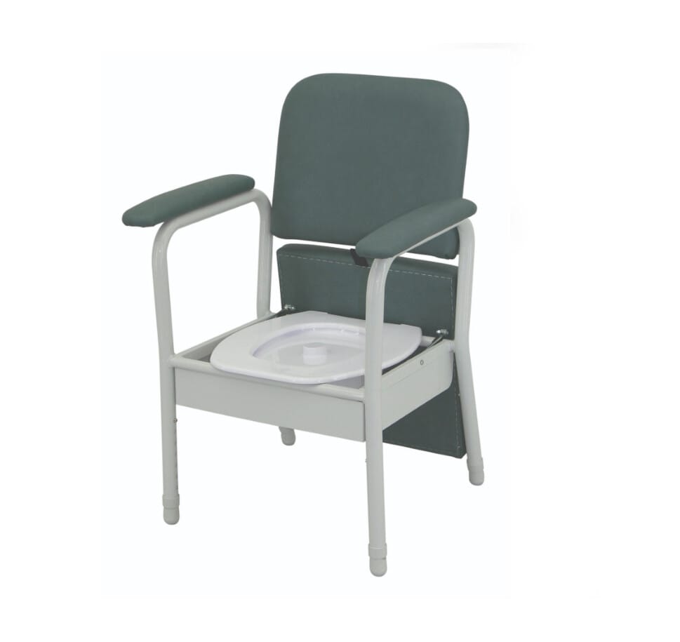 Viking Deluxe Bedside Commode - Slate
