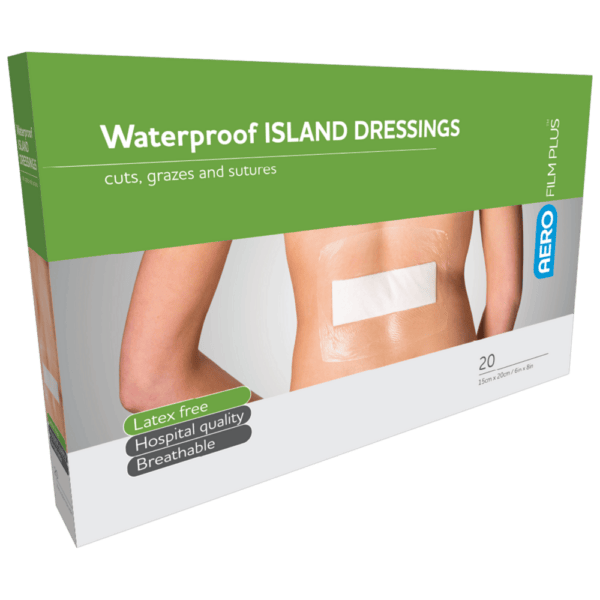 Waterproof Island Dressing 15×20cm – Sterile Wound Dressing (Box of 20) | AeroFilm Plus
