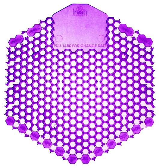 Interclean Cleaning & Washroom Supplies Box of 10 Wave 3D Urinal Screen Fabulous Lavender