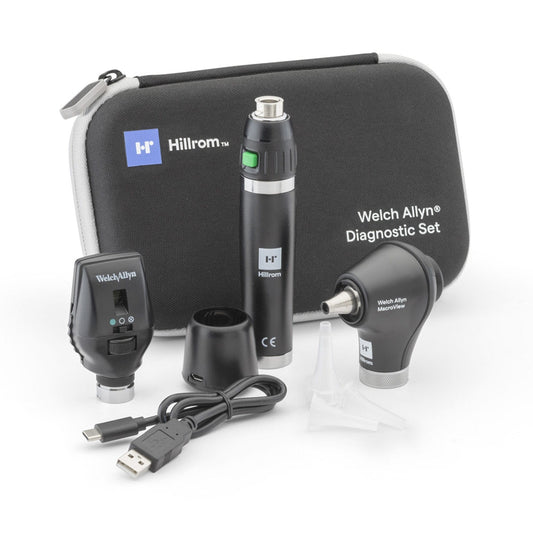 Welch Allyn 3.5V Macroview Otoscope and Coaxial Ophthalmoscope Diagnostic Sets 71-SM2LXU