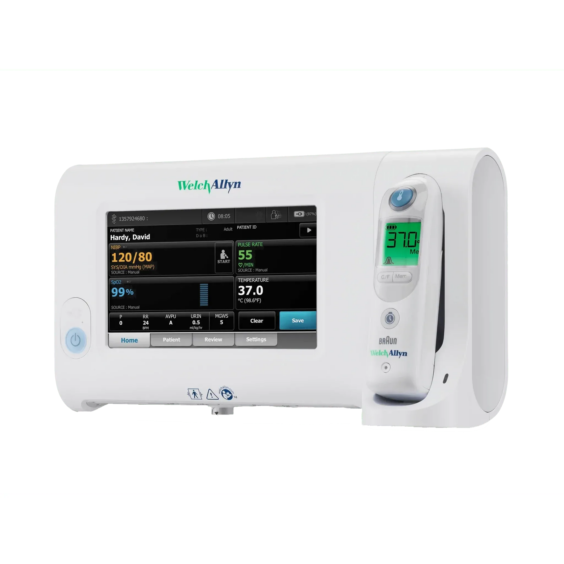 Welch Allyn Vital Signs Accessories Welch Allyn VALUE Connex Spot Monitor, NIBP, Nonin SpO2, PRO 6000 Welch Allyn Connex Spot Vital Signs