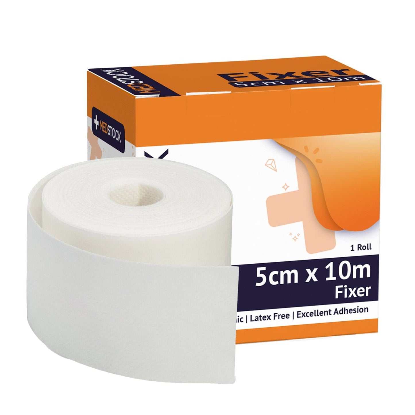 White Fixer Roll 5cm x 10m