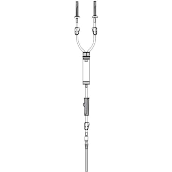 Y-type irrigation set with roller clamp