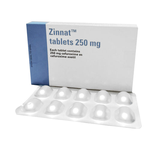 Aspen Pharmacare Antibiotics Zinnat Cefuroxime Axetil 250 Mg Tablet - Cephalosporin Antibiotic