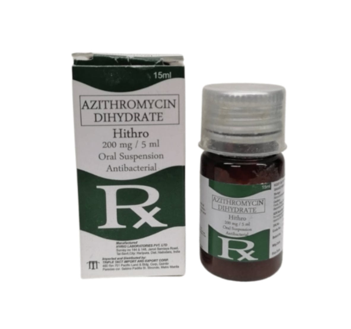 Zithromax Azithromycin Oral Suspension 200mg/5mL 15mL 2