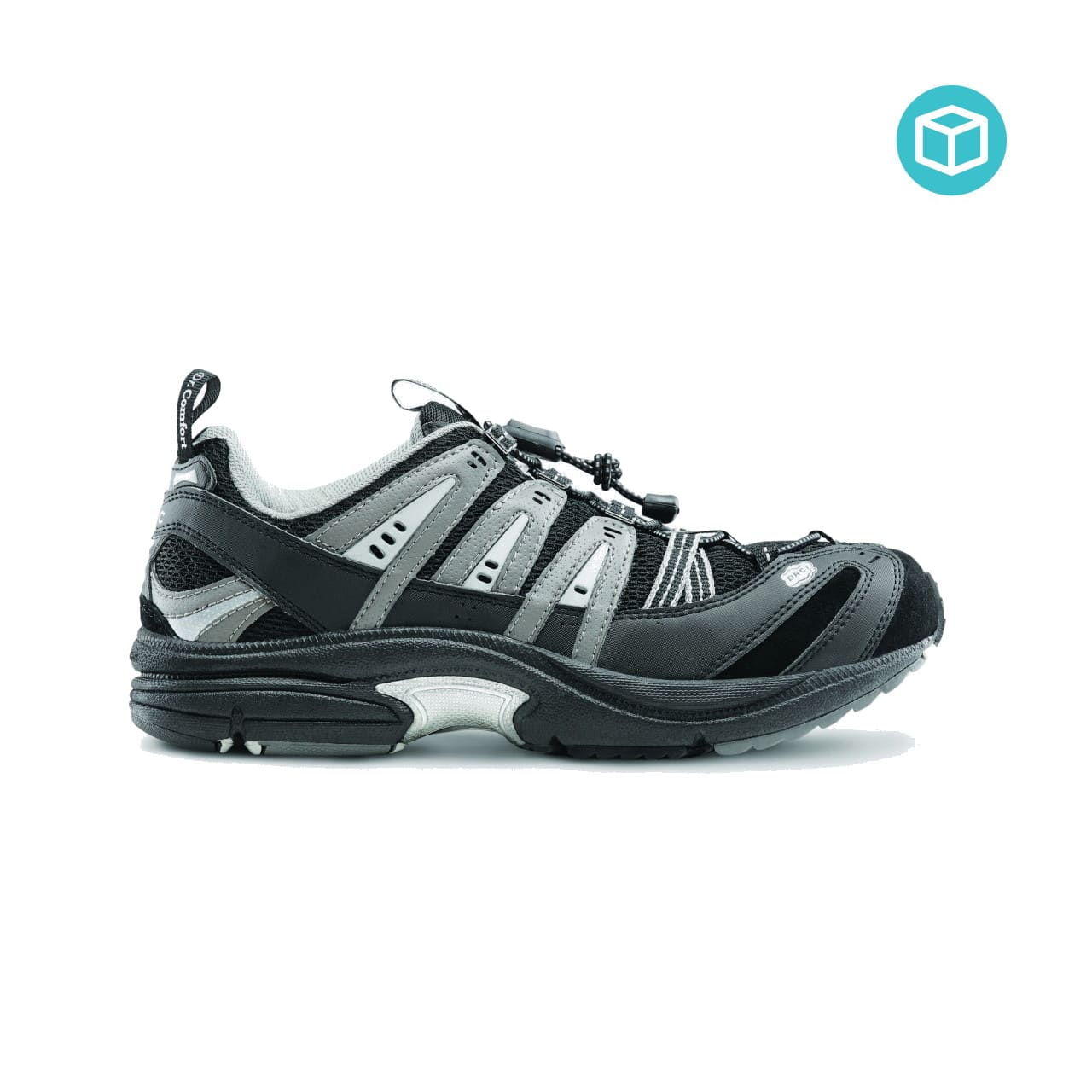 Dr Comfort Performance Black/Grey US 9 Wide Width