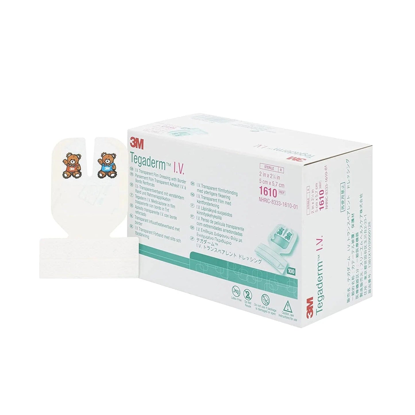 3M Healthcare Sterile Film Dressings Paediatric Peripheral I.V. Transparent Dressing / 5cm x 5.7cm 3M Tegaderm Transparent Dressings