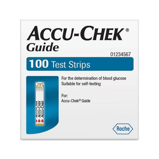 AccuChek Glucose Test Strips AccuChek Guide Blood Glucose Strip Box of 100