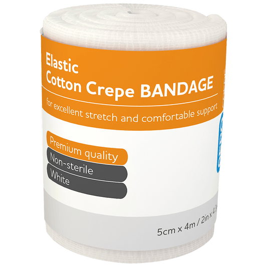 Aero Healthcare Medical Consumables AEROCREPE Elastic Crepe Bandage 5cm x 4M Wrap