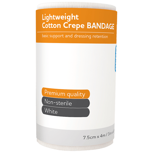 Aero Healthcare Medical Consumables AEROCREPE Light Cotton Crepe Bandage 7.5cm x 4M Wrap