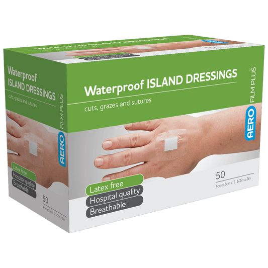 Aero Healthcare Medical Consumables AEROFILM PLUS Waterproof Island Dressing 4 x 5cm