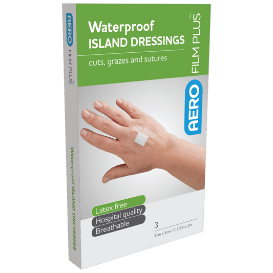 Aero Healthcare Medical Consumables AEROFILM PLUS Waterproof Island Dressing 4 x 5cm