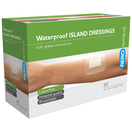 Aero Healthcare Medical Consumables AEROFILM PLUS Waterproof Island Dressing 6 x 7cm