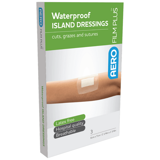 Aero Healthcare Medical Consumables AEROFILM PLUS Waterproof Island Dressing 6 x 7cm