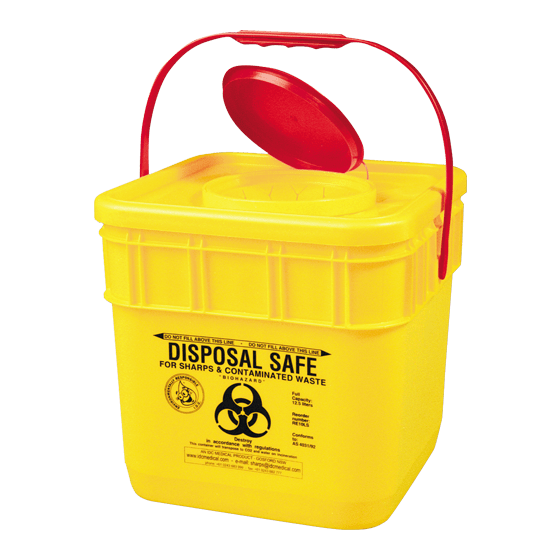 Aero Healthcare Needle Sharps Disposal AEROHAZARD Sharps Disposal Container 12.5L