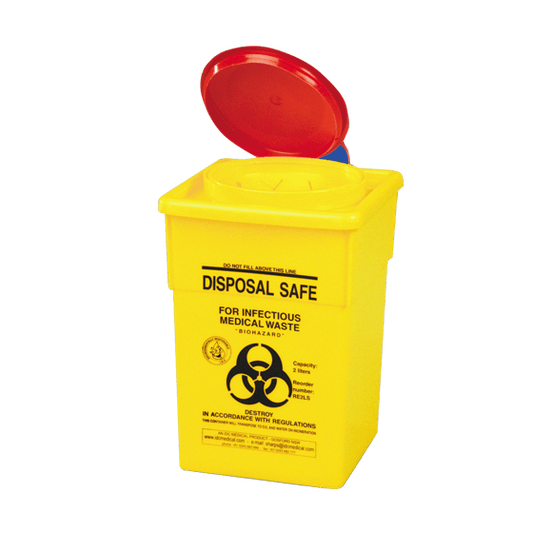 Aero Healthcare Needle Sharps Disposal AEROHAZARD Sharps Disposal Container 2L