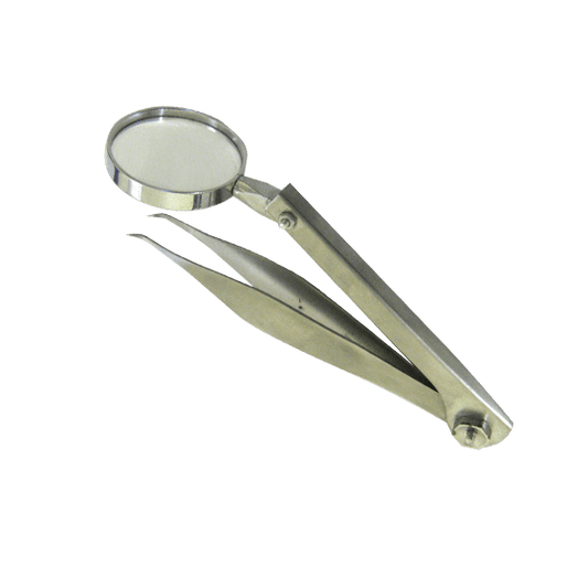 Aero Healthcare Instruments AEROINSTRUMENTS Stainless Steel Magnifying Glass Forceps 11cm