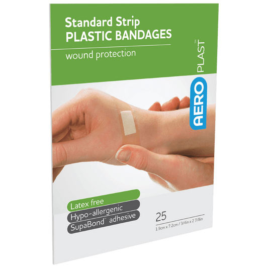 Aero Healthcare Adhesive Plasters AEROPLAST Plastic Standard Strip 7.2 x 1.9cm