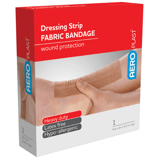 Aero Healthcare Fabric Plasters AEROPLAST Premium Fabric Dressing Strip 6cm x 1M