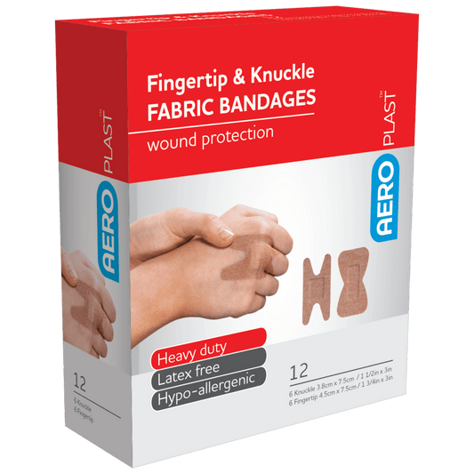 Aero Healthcare Fabric Plasters AEROPLAST Premium Fabric Fingertip Knuckle Dressings
