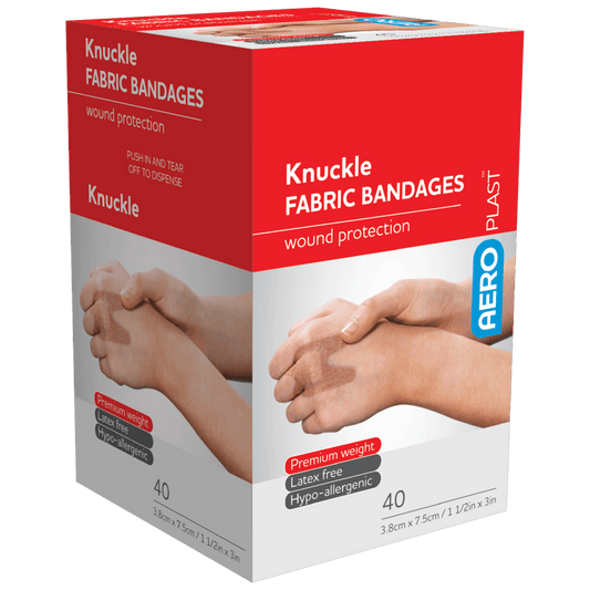 Aero Healthcare Fabric Plasters AEROPLAST Premium Fabric Knuckle Dressings 7.5 x 3.8cm