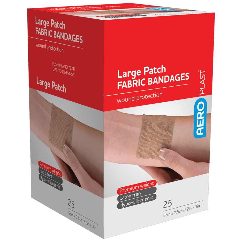 Aero Healthcare Fabric Plasters AEROPLAST Premium Fabric Large Patch 7.5 x 5cm