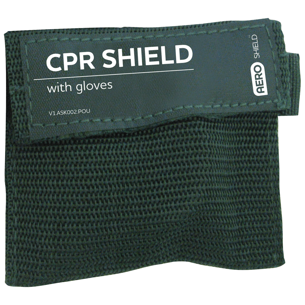 Aero Healthcare Personal Protection AEROSHIELD Key Ring CPR Face Shield + Gloves