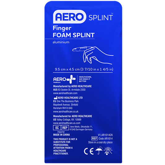 Aero Healthcare Patient Immobilization AEROSPLINT Finger Aluminium Foam Splint 9.5 x 4.5cm