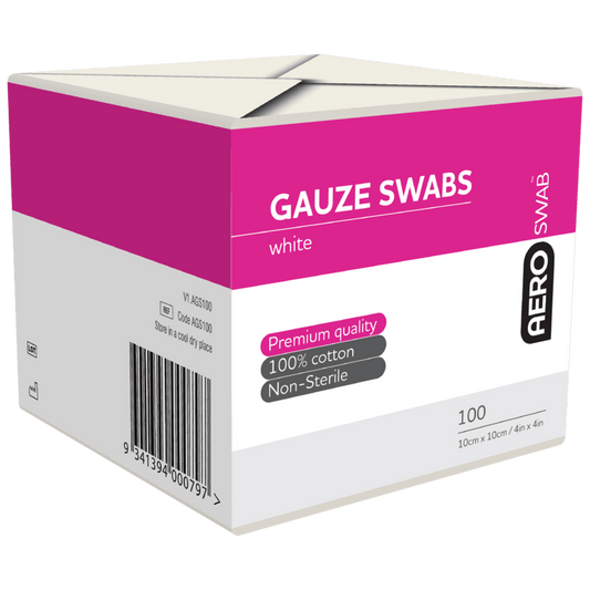 Aero Healthcare Gauzes Swabs AEROSWAB Non-Sterile White Gauze Swab 10 x 10cm (8PLY)