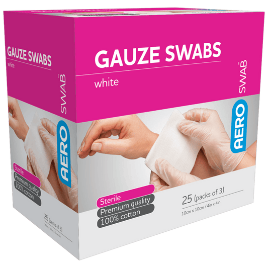 Aero Healthcare Gauzes Swabs AEROSWAB Sterile White Gauze Swab 10 x 10cm