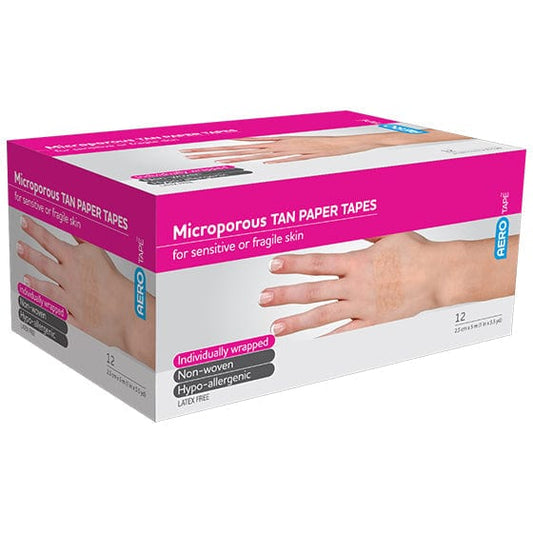 Aero Healthcare Medical Consumables AEROTAPE Tan Microporous Paper Tape 2.5cm x 5M