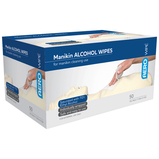 Aero Healthcare CPR Manikin Accessories AEROWIPE 70% Ethyl Alcohol Manikin Swab 19 x 14cm