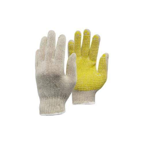 Allcare Allcare Glove Polycotton Dot White/Yellow Large