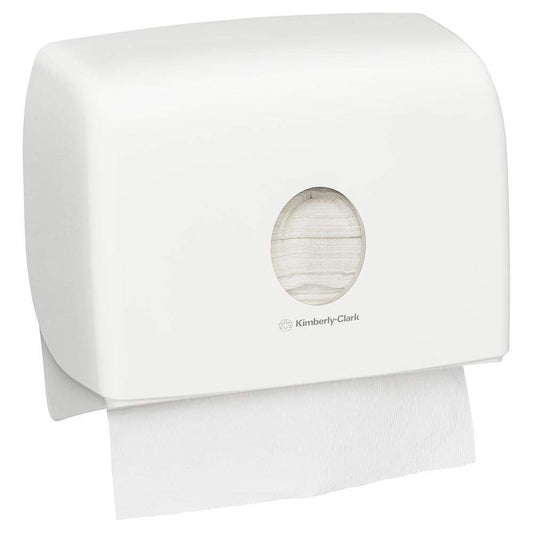AQUARIUS Hand Towel Dispenser Single Dispenser / White Lockable ABS Plastic / 1890 & 13207 Codes AQUARIUS Multifold Hand Towel Dispenser