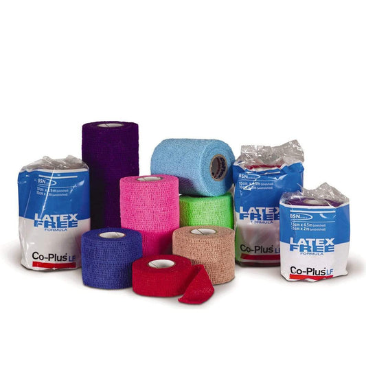 BSN Medical Cohesive Bandages 10cm x 2m(4.5m) / Tan BSN Medical Co-Plus Bandage Latex Free