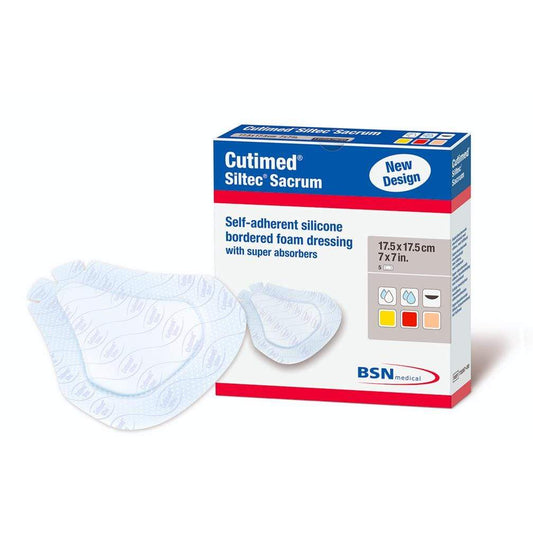 BSN Medical Exuding Wound Dressings 17.5cm x 17.5cm / Sterile BSN Medical Cutimet Siltec Sacrum