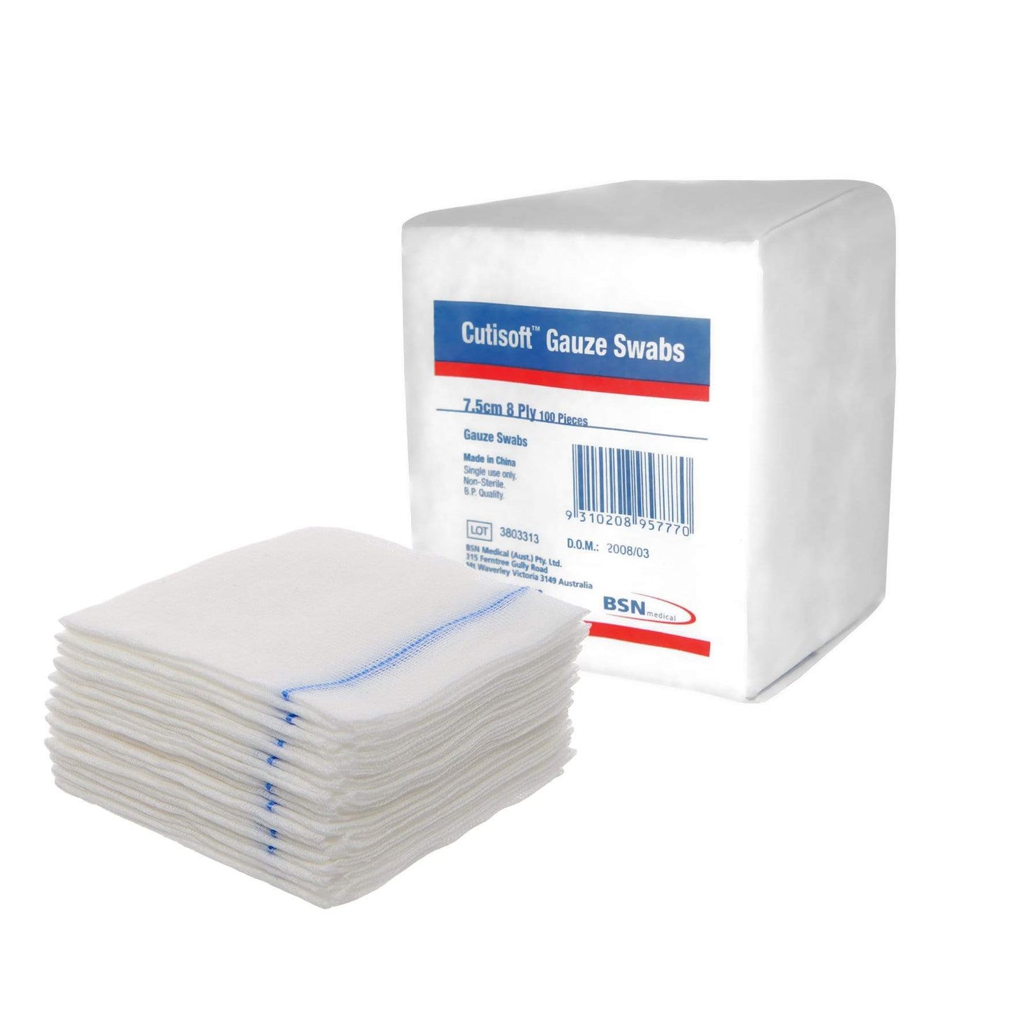 BSN Medical Xray Gauze 10cm x 10cm BSN Medical Cutisoft X-RAY Swab