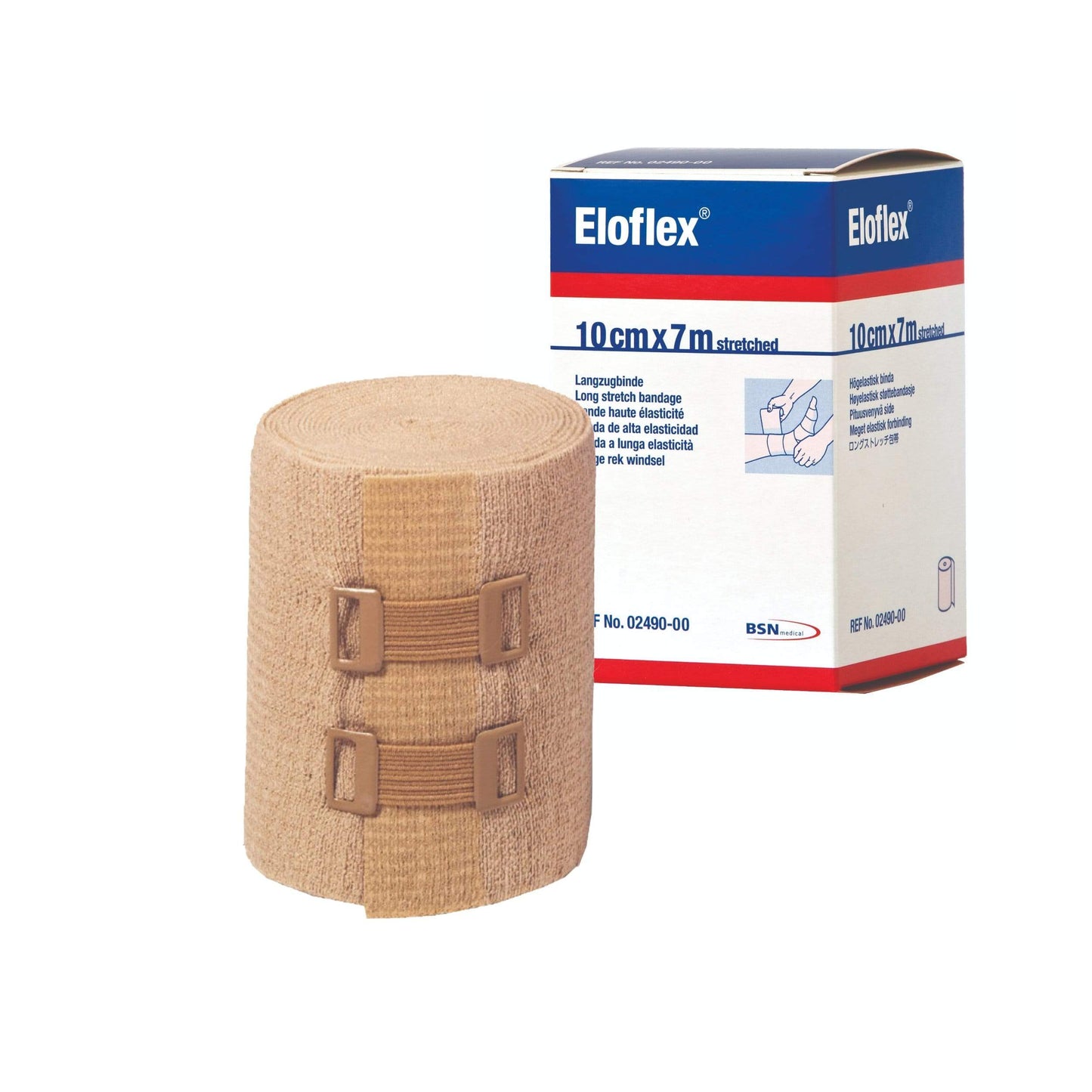 BSN Medical Compression Bandages 10cm x 3.5m(7.0m) / Tan BSN Medical Eloflex Compression Bandages