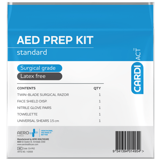 CardiAct Defibrillator Consumables CARDIACT AED Basic Prep Kit 12.5 x 20.5cm