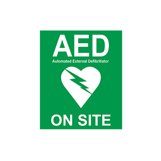 CardiAct Defibrillator Signage CARDIACT AED On Site Sticker 10 x 12cm