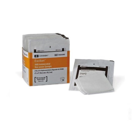 Cardinal Health Dressing Sponge 4" x 4" / 6 Ply / Sterile Anti-Microbial Cardinal Excilon Non-Woven Dressing Sponge