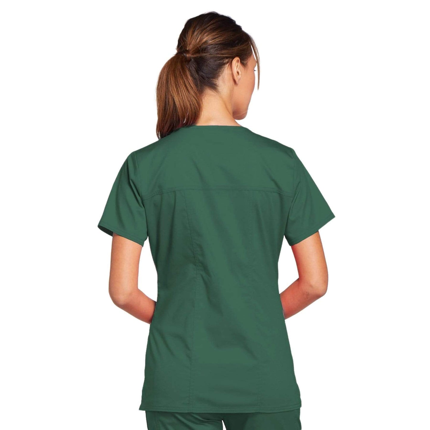 Cherokee Scrubs Top Cherokee Core Stretch 4727 Scrubs Top Womens V-Neck Hunter Green
