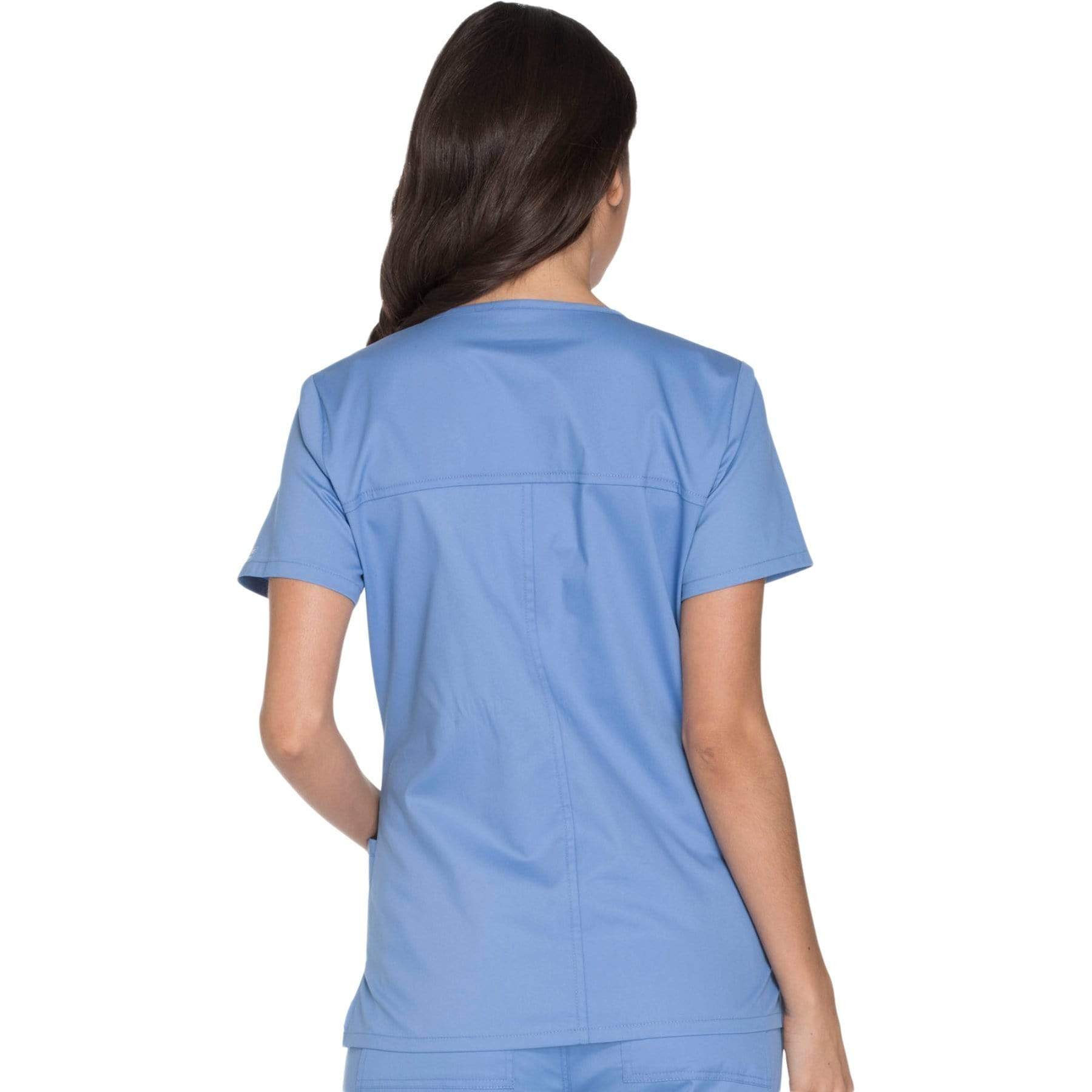 Cherokee Scrubs Top Cherokee Core Stretch WW630 Scrubs Top Womens V-Neck Ceil Blue