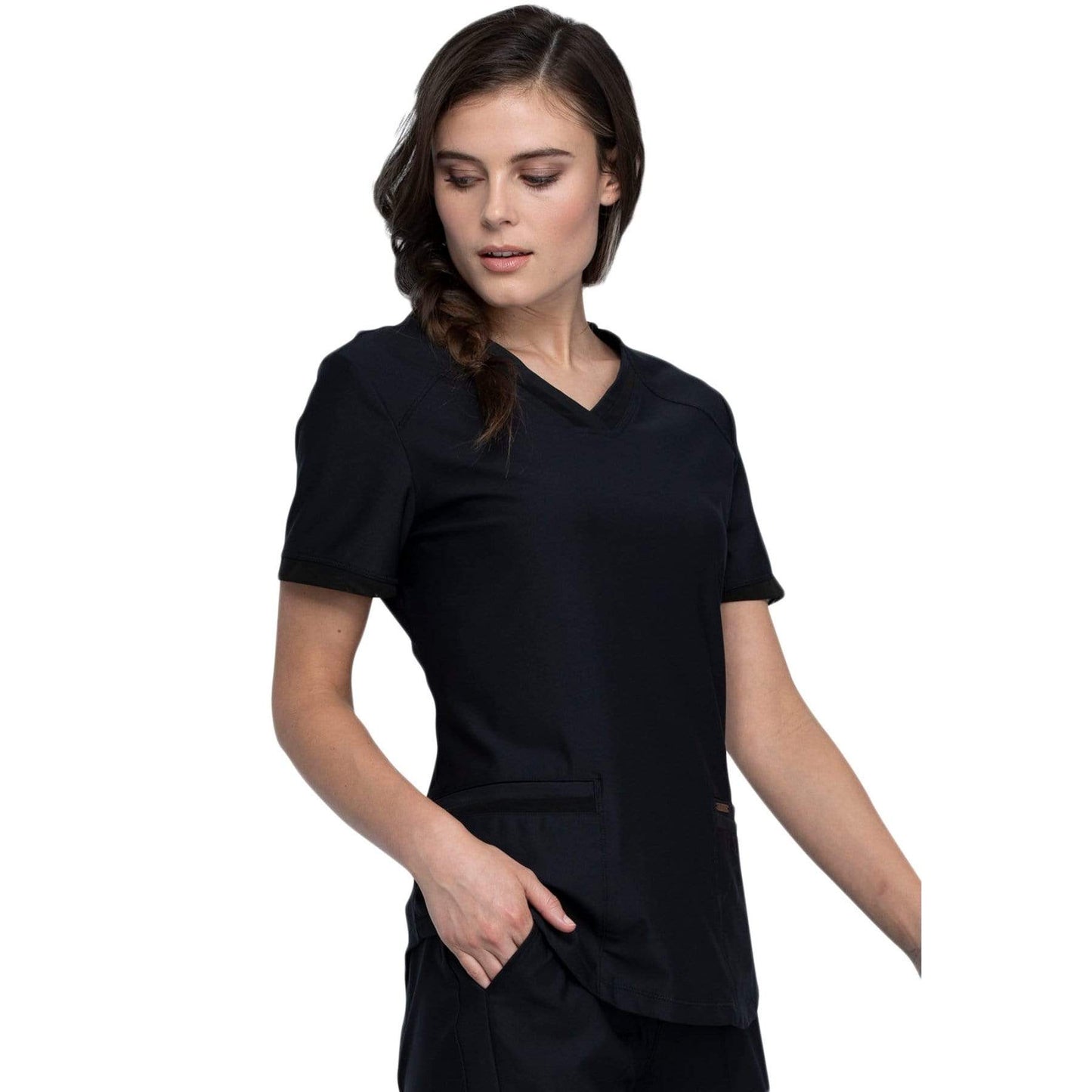 Cherokee Form CK840 Scrubs Top Women Black