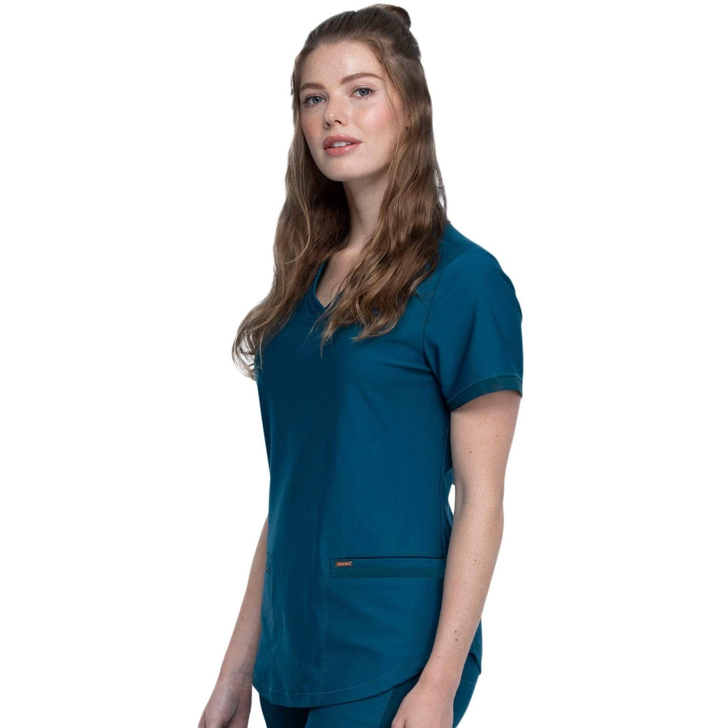 Cherokee Form CK840 Scrubs Top Women Blue