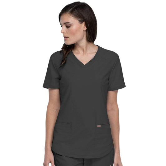 Cherokee Scrubs Top Cherokee Form CK840 Scrubs Top Women Pewter