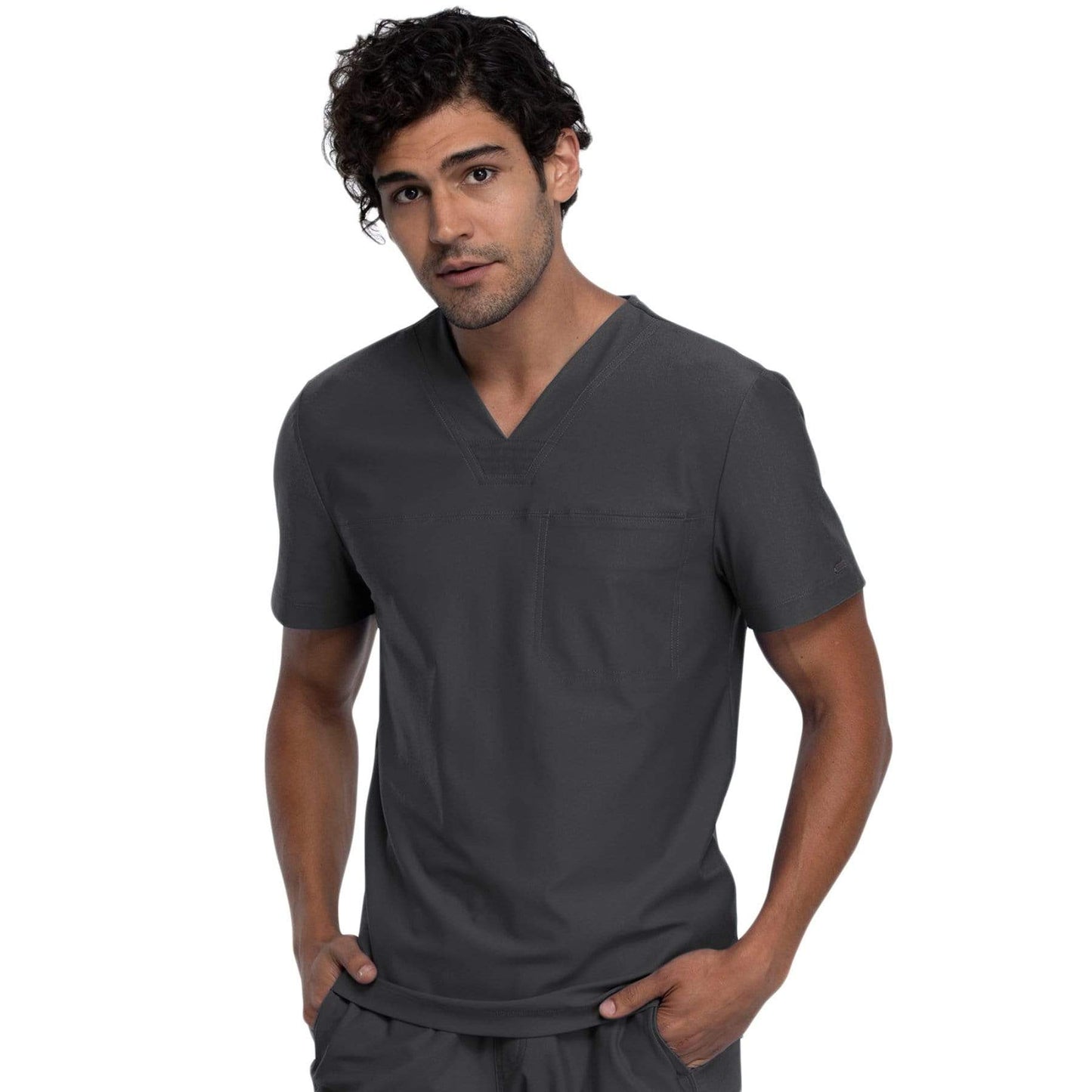Cherokee Form CK885 Scrubs Top Men Pewter